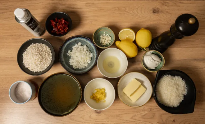 Recette d'un risotto avec des produits frais à Saint-Tropez